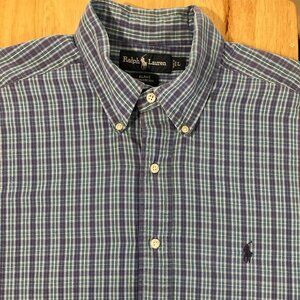 Ralp Lauren Long-sleeve plaid shirt size L   multicolor